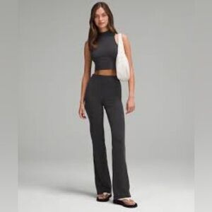 Lululemon Ribbed Softstreme Flare Pants Regular Size 4 Black NWT